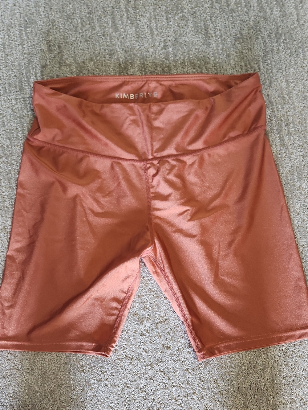 Kimberly High-Rise Rust Bike Shorts